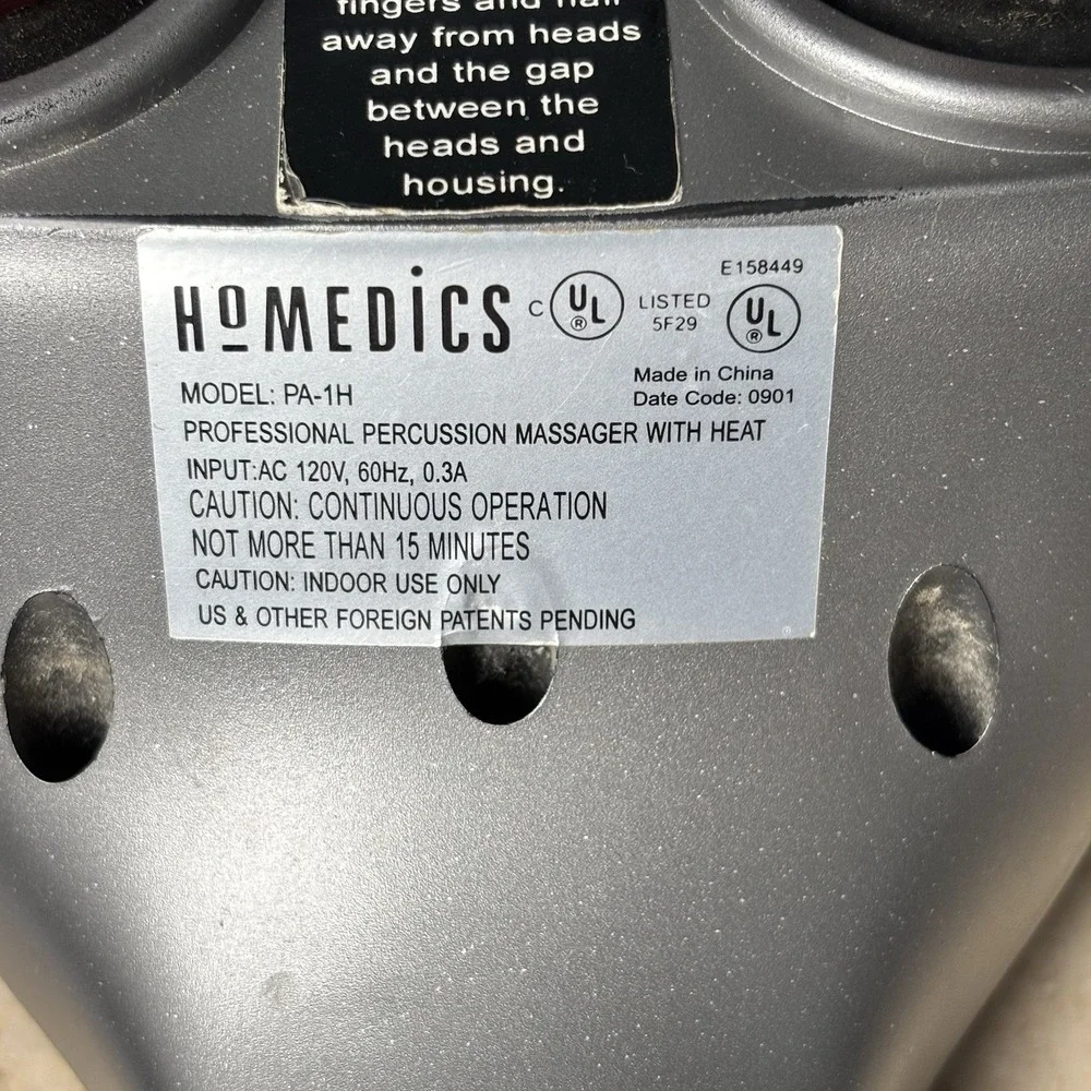 Homedics PA-1H Professional‎ Percussion Massager w/ Heat Handheld Variable Speed
